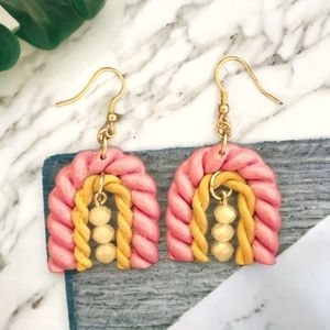 Pink Arch Earrings